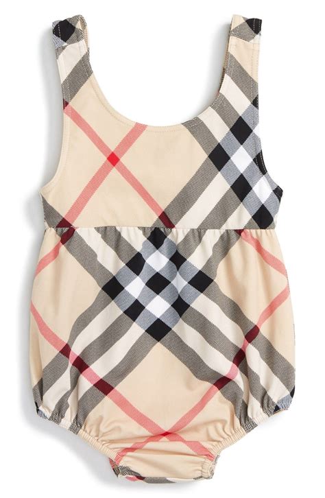 toddler pink branded burberry swimsuit